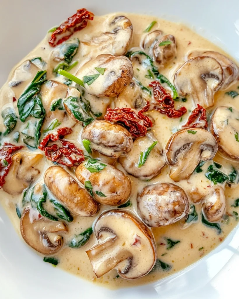 Garlic Butter Tuscan Mushrooms