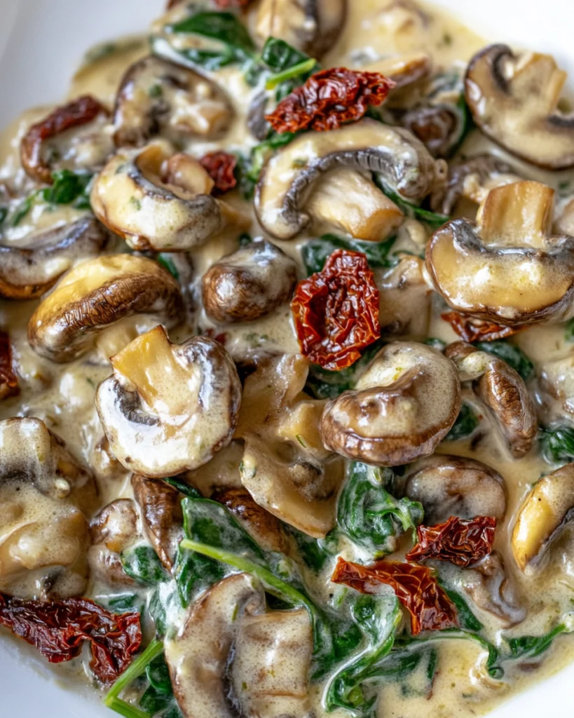 Garlic Butter Tuscan Mushrooms