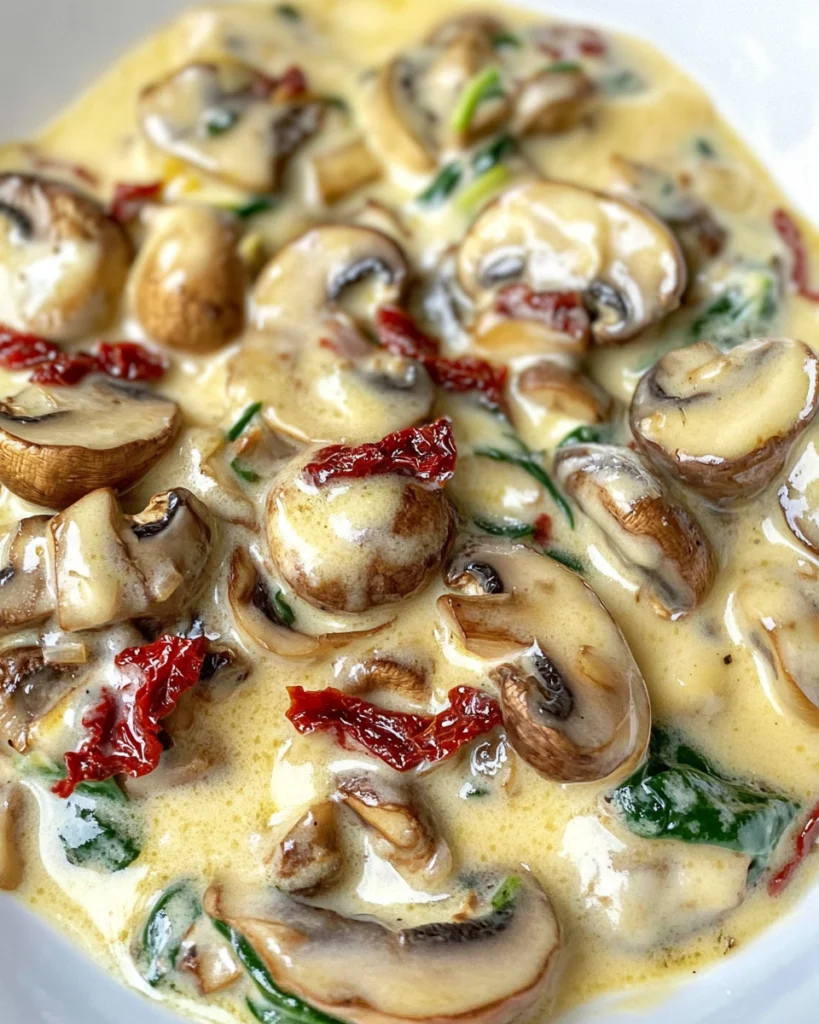 Garlic Butter Tuscan Mushrooms