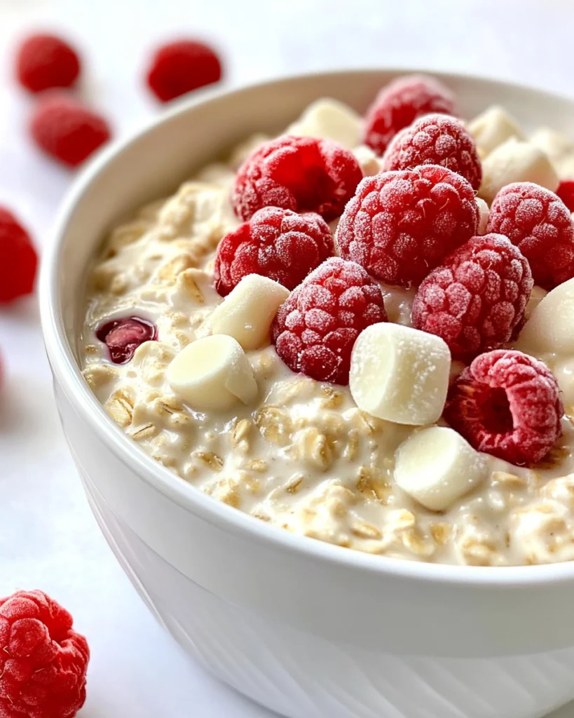 White Chocolate Raspberry Overnight Oats
