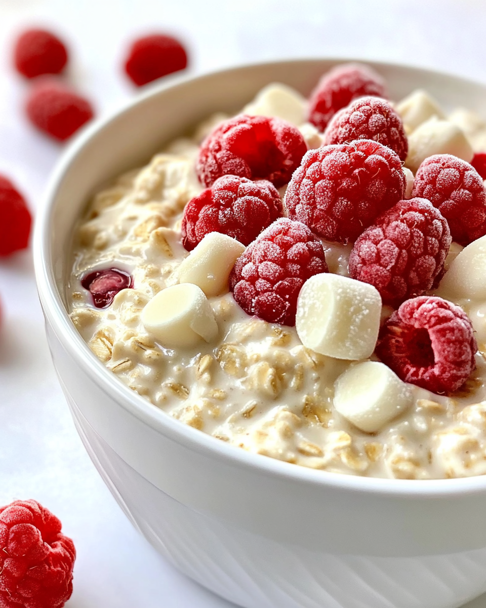 White Chocolate Raspberry Overnight Oats